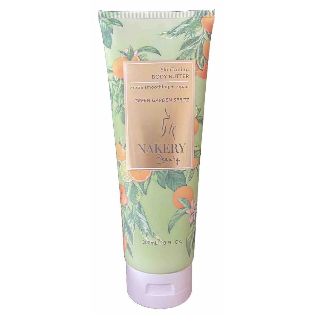 Nakery Beauty Green Garden Spritz Skin Toning Body Butter Crepe Smoothing 10 oz